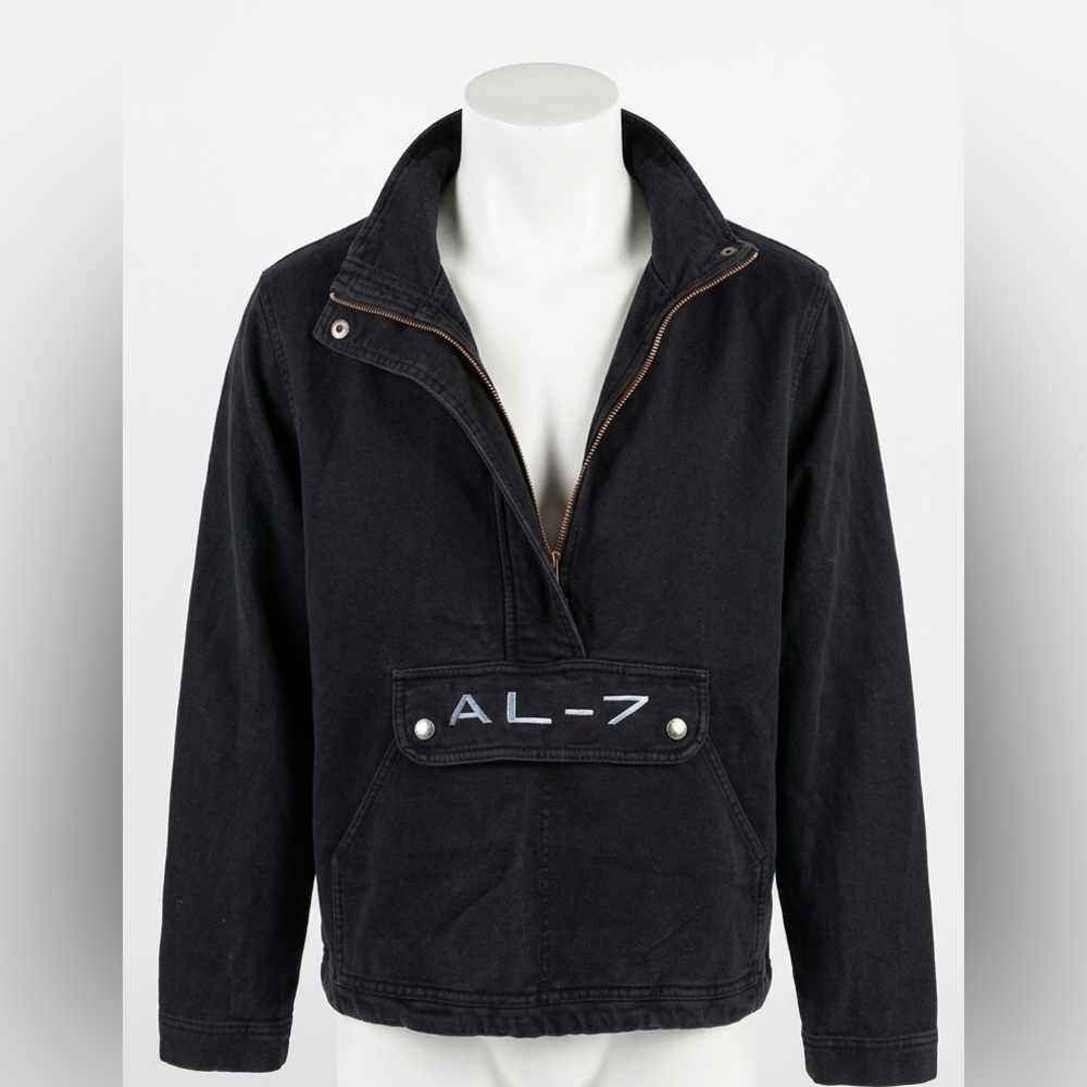 American Living AL-7 Vintage 2000s Half-Zip Black Pullover Sweater Mens Large
